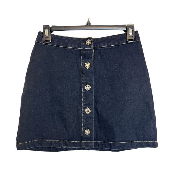 Forever 21 Dresses & Skirts - Forever 21 Button Down Black Denim Skirt Small